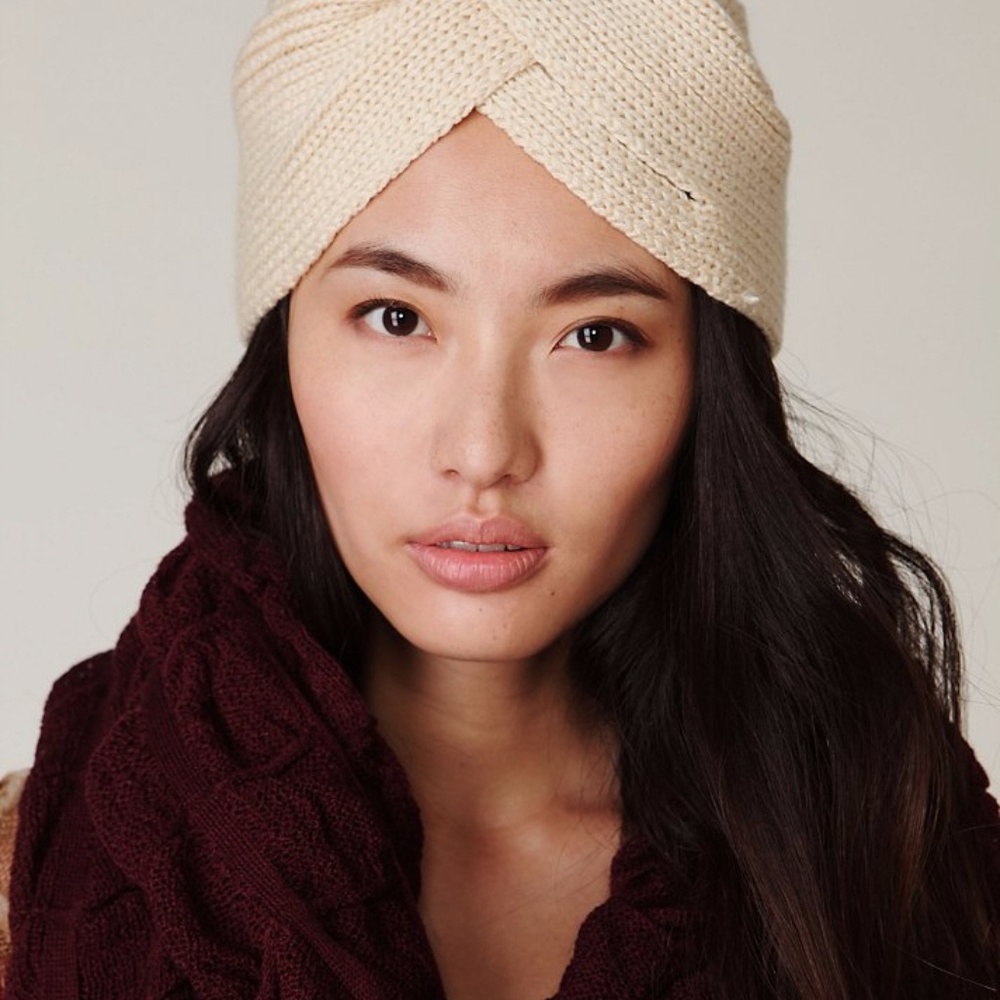 Free people knitted turban beanie